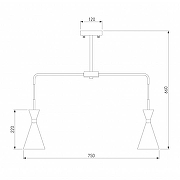 Люстра на штанге Bogate's Glustin 316/6 цвет плафона/подвески Латунь, цвет арматуры Латунь, Черный-4