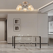 Люстра Arte Milano AMALFI-322306 322306/5 FG+BK цвет плафона/подвески Оранжевый, цвет арматуры Золото, Черный-7