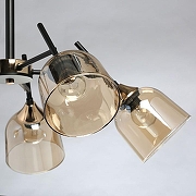 Люстра на штанге De City Альфа 18 324017005 цвет плафона/подвески Бежевый, цвет арматуры Золото, Черный-4