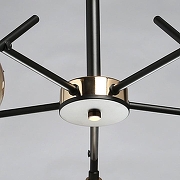 Люстра на штанге De City Альфа 18 324017005 цвет плафона/подвески Бежевый, цвет арматуры Золото, Черный-7