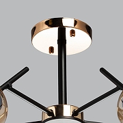 Люстра на штанге De City Альфа 18 324017005 цвет плафона/подвески Бежевый, цвет арматуры Золото, Черный-8