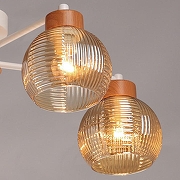 Люстра на штанге De City Альфа 16 324018505 цвет плафона/подвески Желтый, цвет арматуры Белый, Коричневый-3