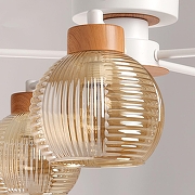 Люстра на штанге De City Альфа 16 324018505 цвет плафона/подвески Желтый, цвет арматуры Белый, Коричневый-4