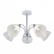 Люстра на штанге Arte Milano Napoli-326008 326008/5 WH+CR цвет плафона/подвески Белый, цвет арматуры Белый, Хром-1