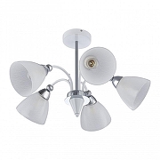 Люстра на штанге Arte Milano Napoli-326008 326008/5 WH+CR цвет плафона/подвески Белый, цвет арматуры Белый, Хром-2