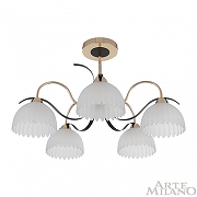 Люстра на штанге Arte Milano Napoli-327306 327306/5 FG+BK цвет золото, черный-2