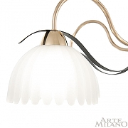 Люстра на штанге Arte Milano Napoli-327306 327306/5 FG+BK цвет золото, черный-3