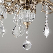 Люстра Eurosvet Elisha 3281/5 античная бронза/прозрачный хрусталь Strotskis цвет плафона/подвески Прозрачный, цвет арматуры Бронза-6