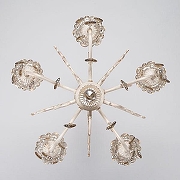 Люстра Eurosvet Elisha 3281/5 белый с золотом/тонированный хрусталь Strotskis цвет белый с золотой патиной-3