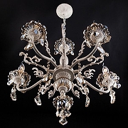 Люстра Eurosvet Elisha 3281/5 белый с золотом/тонированный хрусталь Strotskis цвет белый с золотой патиной-5