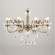 Люстра Eurosvet Elisha 3281/8 античная бронза/прозрачный хрусталь Strotskis цвет бронза античная