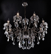 Люстра Eurosvet Elisha 3281/8 античная бронза/прозрачный хрусталь Strotskis цвет плафона/подвески Прозрачный, цвет арматуры Бронза-4