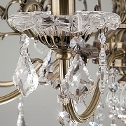 Люстра Eurosvet Elisha 3281/8 античная бронза/прозрачный хрусталь Strotskis цвет плафона/подвески Прозрачный, цвет арматуры Бронза-6