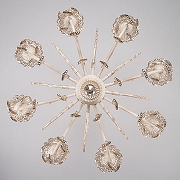 Люстра Eurosvet Elisha 3281/8 белый с золотом/тонированный хрусталь Strotskis цвет белый с золотой патиной-3