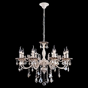 Люстра Eurosvet Elisha 3281/8 белый с золотом/тонированный хрусталь Strotskis цвет белый с золотой патиной-4