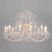 Люстра Eurosvet Alda 3305/12 белый с золотом/прозрачный хрусталь Strotskis цвет белый с золотой патиной