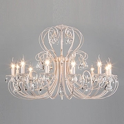 Люстра Eurosvet Alda 3305/12 белый с золотом/прозрачный хрусталь Strotskis цвет плафона/подвески Прозрачный, цвет арматуры Белый