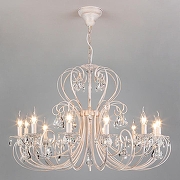 Люстра Eurosvet Alda 3305/12 белый с золотом/прозрачный хрусталь Strotskis цвет плафона/подвески Прозрачный, цвет арматуры Белый-1