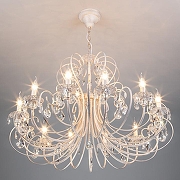 Люстра Eurosvet Alda 3305/12 белый с золотом/прозрачный хрусталь Strotskis цвет плафона/подвески Прозрачный, цвет арматуры Белый-2