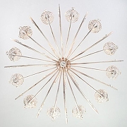 Люстра Eurosvet Alda 3305/12 белый с золотом/прозрачный хрусталь Strotskis цвет плафона/подвески Прозрачный, цвет арматуры Белый-3