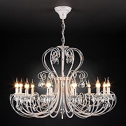 Люстра Eurosvet Alda 3305/12 белый с золотом/прозрачный хрусталь Strotskis цвет плафона/подвески Прозрачный, цвет арматуры Белый-4