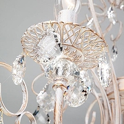 Люстра Eurosvet Alda 3305/12 белый с золотом/прозрачный хрусталь Strotskis цвет плафона/подвески Прозрачный, цвет арматуры Белый-5