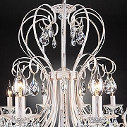 Люстра Eurosvet Alda 3305/12 белый с золотом/прозрачный хрусталь Strotskis цвет плафона/подвески Прозрачный, цвет арматуры Белый-6