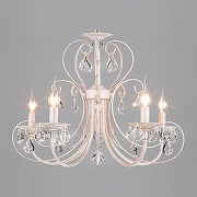 Люстра Eurosvet Alda 3305/5 белый с золотом/прозрачный хрусталь Strotskis цвет белый с золотой патиной