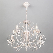 Люстра Eurosvet Alda 3305/5 белый с золотом/прозрачный хрусталь Strotskis цвет плафона/подвески Прозрачный, цвет арматуры Белый-2