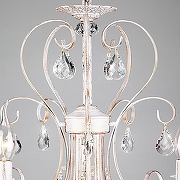 Люстра Eurosvet Alda 3305/5 белый с золотом/прозрачный хрусталь Strotskis цвет плафона/подвески Прозрачный, цвет арматуры Белый-6