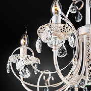 Люстра Eurosvet Alda 3305/5 белый с золотом/прозрачный хрусталь Strotskis цвет плафона/подвески Прозрачный, цвет арматуры Белый-7