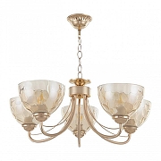 Люстра Arte Milano Amalfi-1466 331466/5 FGD цвет плафона/подвески Янтарный, цвет арматуры Золото-1