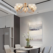 Люстра Arte Milano Amalfi-1466 331466/5 FGD цвет плафона/подвески Янтарный, цвет арматуры Золото-9