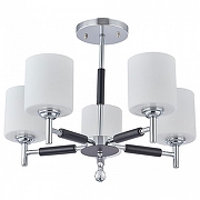 Люстра на штанге Arte Milano Napoli-2220 332220/5 CR цвет плафона/подвески Белый, Прозрачный, цвет арматуры Хром, Черный