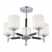 Люстра на штанге Arte Milano Napoli-2220 332220/5 CR цвет плафона/подвески Белый, Прозрачный, цвет арматуры Хром, Черный-1