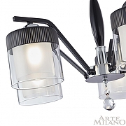 Люстра на штанге Arte Milano Napoli-2646 332646/5 CR+BK цвет плафона/подвески Белый, Прозрачный, цвет арматуры Хром, Черный-4