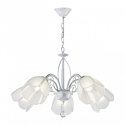 Люстра Arte Milano Amalfi-2656 332656/5 WT+SL цвет плафона/подвески Прозрачный, цвет арматуры Белый, Серебро-2