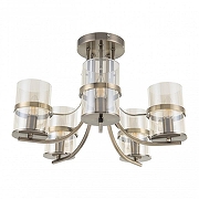 Люстра на штанге Arte Milano Napoli-5124 335124/5 AB цвет плафона/подвески Янтарный, цвет арматуры Бронза-2