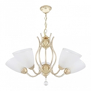 Люстра Arte Milano Amalfi-5816 335816/5 FGD цвет плафона/подвески Белый, Прозрачный, цвет арматуры Золото-1