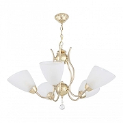 Люстра Arte Milano Amalfi-5816 335816/5 FGD цвет плафона/подвески Белый, Прозрачный, цвет арматуры Золото-2