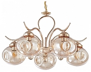 Люстра Arte Milano Amalfi-1556 336556/5 FGD цвет плафона/подвески Янтарный, цвет арматуры Золото