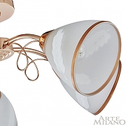 Люстра на штанге Arte Milano Napoli-6966 336966/5 FGD цвет плафона/подвески Белый, Золото, цвет арматуры Золото-3