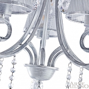 Люстра на штанге Arte Milano Amalfi-7146 337146/5 WT+SL цвет плафона/подвески Прозрачный, Серебро, цвет арматуры Белый, Серебро-5