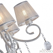 Люстра на штанге Arte Milano Amalfi-7146 337146/5 WT+SL цвет плафона/подвески Прозрачный, Серебро, цвет арматуры Белый, Серебро-6