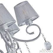 Люстра на штанге Arte Milano Amalfi-7146 337146/5 WT+SL цвет плафона/подвески Прозрачный, Серебро, цвет арматуры Белый, Серебро-7