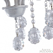 Люстра на штанге Arte Milano Amalfi-7146 337146/5 WT+SL цвет плафона/подвески Прозрачный, Серебро, цвет арматуры Белый, Серебро-8