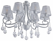 Люстра на штанге Arte Milano Amalfi-7146 337146/8 WT+SL цвет плафона/подвески Прозрачный, Серебро, цвет арматуры Белый, Серебро