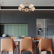 Люстра Arte Milano Amalfi-7556 337556/5 FGD цвет плафона/подвески Оранжевый, цвет арматуры Золото-10