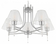 Люстра Arte Milano Amalfi-8556 338556/5 CR цвет плафона/подвески Белый, Прозрачный, цвет арматуры Хром