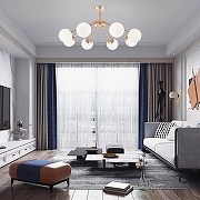 Люстра на штанге Arte Milano Napoli-8654 338654/8 FGD цвет плафона/подвески Белый, цвет арматуры Золото-7